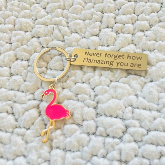 Flamingo Keychain ..”how Flamazing you are” - Picture 2 of 4